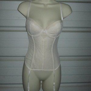 Size 34C Bra White Victoria's Secret Dream Angels Lingerie Bustier,Corset Lace